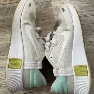 Nike White Sneakers with Mint Accents
